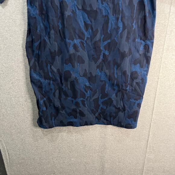 Women with Control Prime Stretch Denim 2 Shift Print Dress Denim Camo, LP - Picture 4 of 13